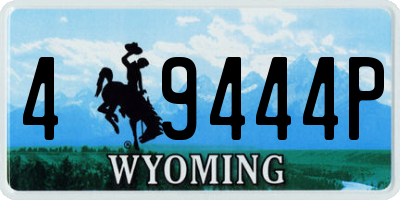 WY license plate 49444P