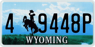 WY license plate 49448P