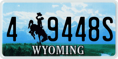 WY license plate 49448S