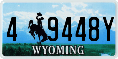 WY license plate 49448Y