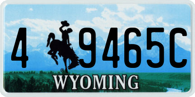 WY license plate 49465C