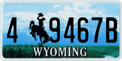 WY license plate 49467B