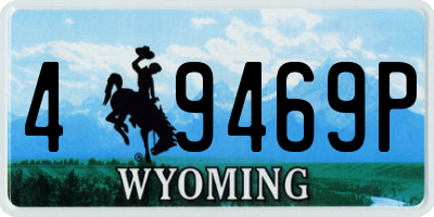 WY license plate 49469P