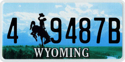 WY license plate 49487B
