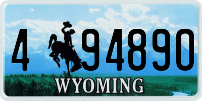 WY license plate 49489O