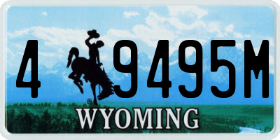 WY license plate 49495M