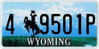 WY license plate 49501P