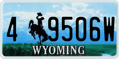 WY license plate 49506W