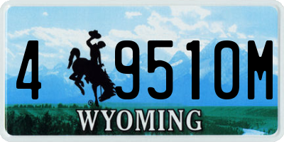 WY license plate 49510M
