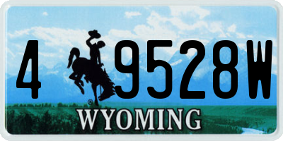 WY license plate 49528W