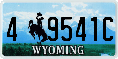 WY license plate 49541C