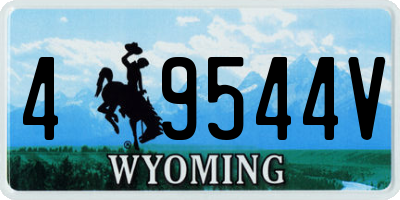 WY license plate 49544V