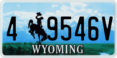 WY license plate 49546V