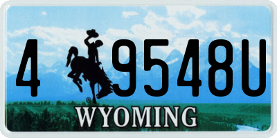 WY license plate 49548U