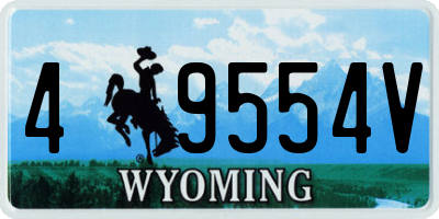 WY license plate 49554V