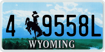 WY license plate 49558L
