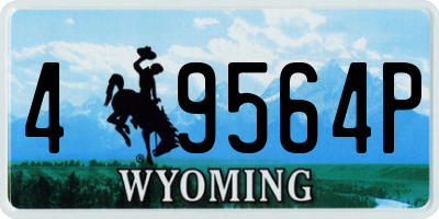 WY license plate 49564P