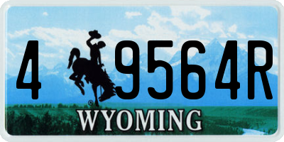 WY license plate 49564R