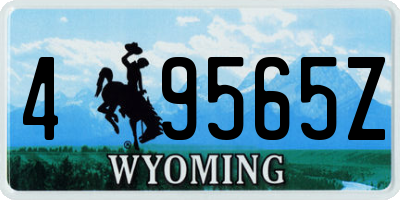 WY license plate 49565Z