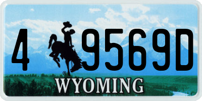 WY license plate 49569D