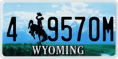 WY license plate 49570M