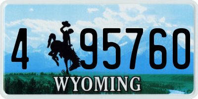WY license plate 49576O