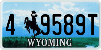 WY license plate 49589T