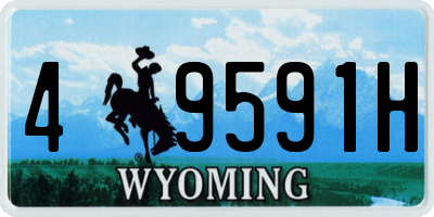 WY license plate 49591H