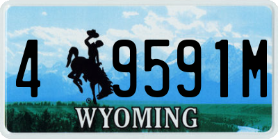 WY license plate 49591M