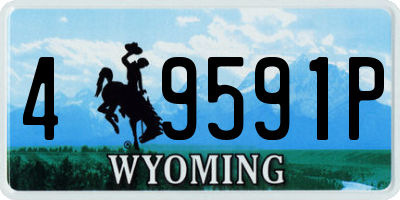 WY license plate 49591P