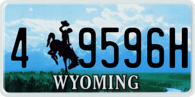 WY license plate 49596H