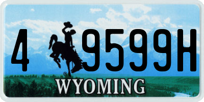WY license plate 49599H