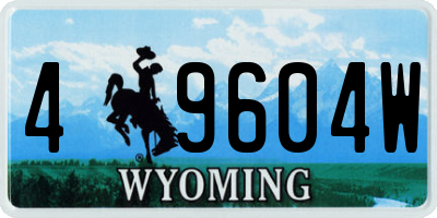 WY license plate 49604W