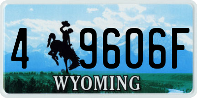 WY license plate 49606F