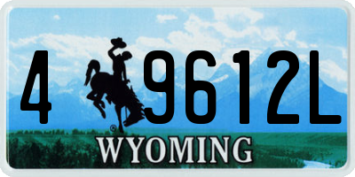 WY license plate 49612L