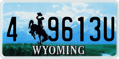 WY license plate 49613U