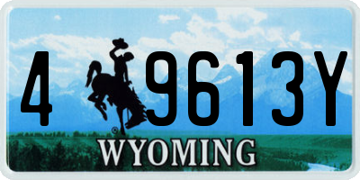 WY license plate 49613Y