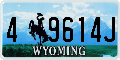 WY license plate 49614J