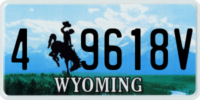 WY license plate 49618V