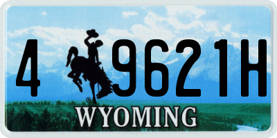 WY license plate 49621H