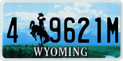 WY license plate 49621M
