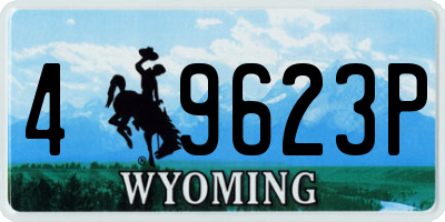 WY license plate 49623P