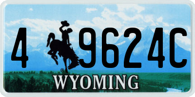 WY license plate 49624C
