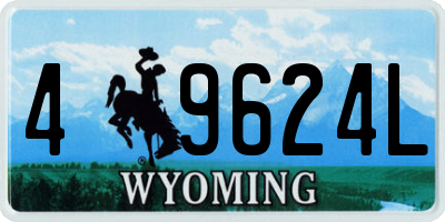 WY license plate 49624L
