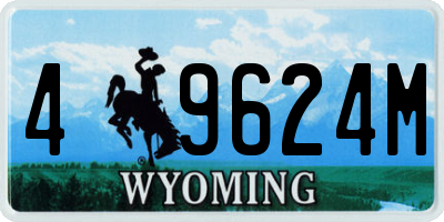 WY license plate 49624M