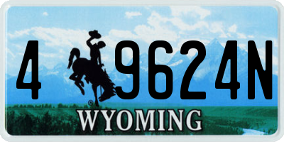 WY license plate 49624N