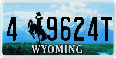 WY license plate 49624T