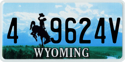 WY license plate 49624V