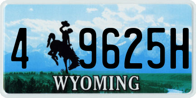WY license plate 49625H