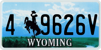 WY license plate 49626V